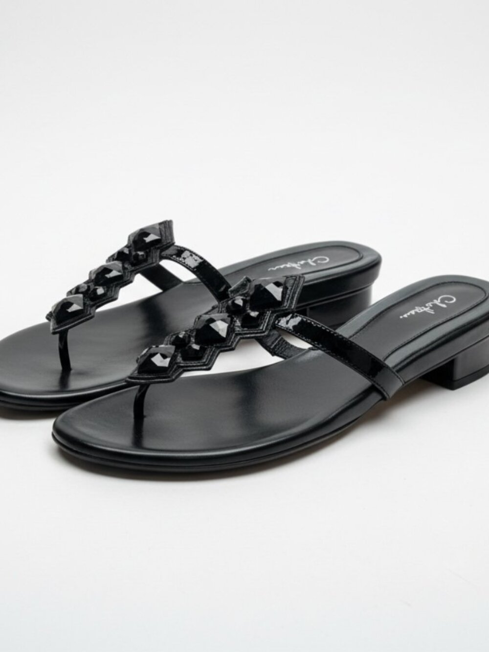 Cole Haan black jeweled sandals, size 10.5, BRAND NEW IN BOX!